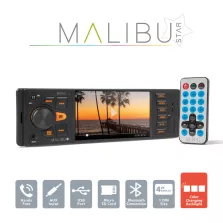   Multimédiás fejegység "Malibu Star" - 1 DIN - 4 x 50 W - BT - MP3 - AUX - SD - USB