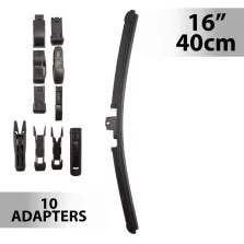 Ablaktörlő 16"/40 cm - 10 db adapterrel