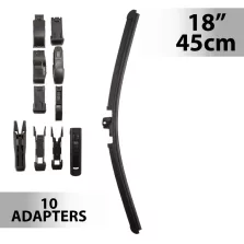 Ablaktörlő 18"/45 cm - 10 db adapterrel