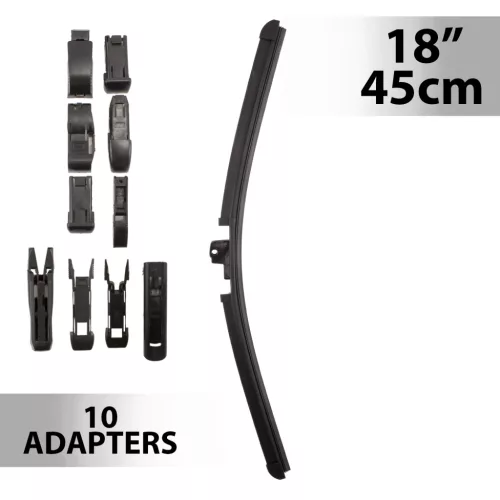 Ablaktörlő 18"/45 cm - 10 db adapterrel