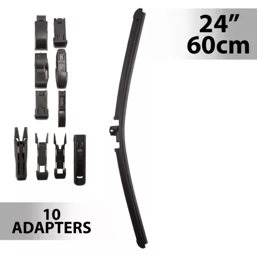 Ablaktörlő 24"/60 cm - 10 db adapterrel