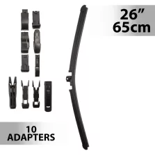 Ablaktörlő 26"/65 cm - 10 db adapterrel