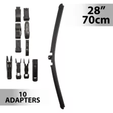 Ablaktörlő 28"/70 cm - 10 db adapterrel