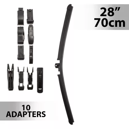 Ablaktörlő 28"/70 cm - 10 db adapterrel