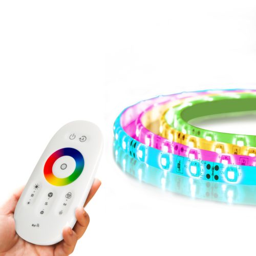 RGB LED szalag - "MagicControl" - 5 m - 100+ program, érintős távirányító - IP65