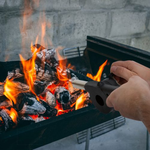 Grill kézi fújtató - tekerős - 25 cm