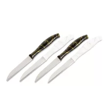   Konyhai kés készlet - 15 cm - fekete/fehér - 4 db / csomag