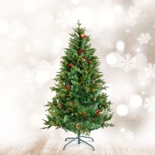 Műfenyő - 180 cm - PE / PVC - piros bogyóval