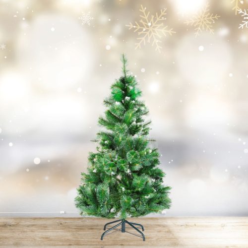 Műfenyő - 150 cm - ezüstfenyő dús ágakkal - PVC - havas