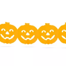 Halloween-i papír girland - tök - 3 m