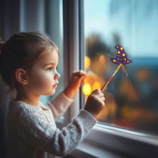   Halloween-i kifesthető ablakdekor - boszorkánykalap - 4 szín - ecsettel