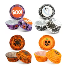  Halloween-i dekoráció - muffin papír szett - 50 db - 4 féle - 7 x 5 x 3,2 cm