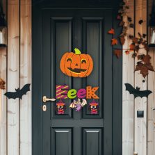 Halloween-i dekoráció - tök  - akasztható - 45 x 23 cm