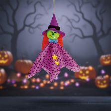  Halloween-i dekoráció - felakasztható - boszorkány - 48 x 44 cm