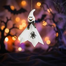   Halloween-i dekoráció - felakasztható - szellem - 48 x 44 cm