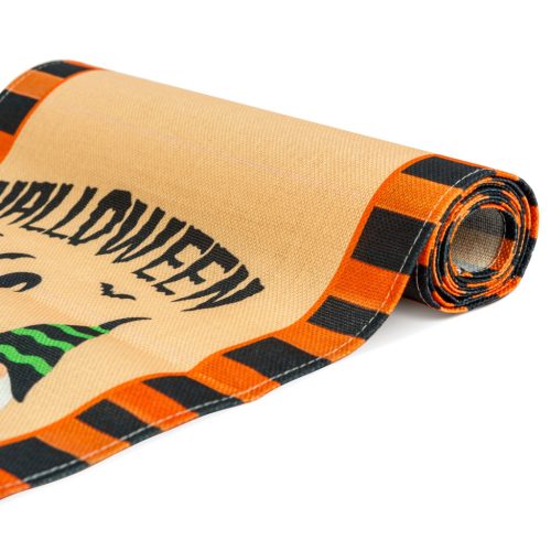 Halloween-i dekoráció - asztalterítő futó - halloween-i motívumokkal - 184 x 33 cm