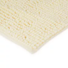   Fürdőszobai kilépőszőnyeg - hosszúszálú - bézs - 60 x 40 cm