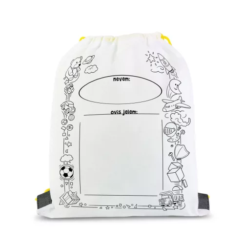 Színezhető tornazsák - 4 filccel - 33 x 27 cm