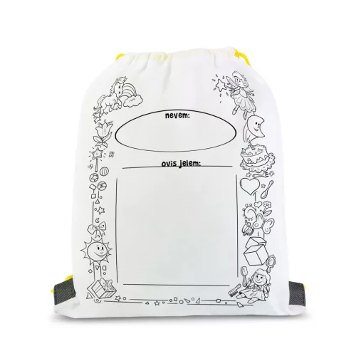 Színezhető tornazsák - 4 filccel - 33 x 27 cm