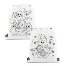 Színezhető tornazsák - 4 filccel - 33 x 27 cm - 2 féle