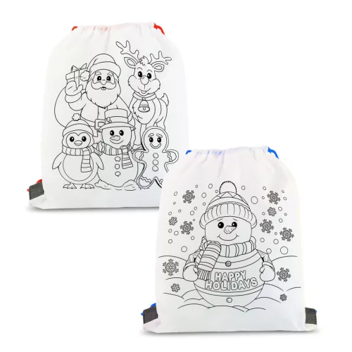 Színezhető tornazsák - 4 filccel - 33 x 27 cm - 2 féle