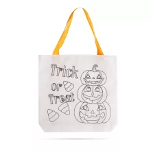 Színezhető ajándéktáska - halloweeni tök - 4 filccel