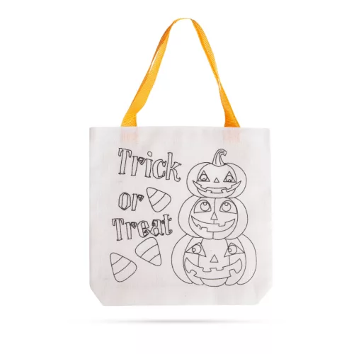 Színezhető ajándéktáska - halloweeni tök - 4 filccel