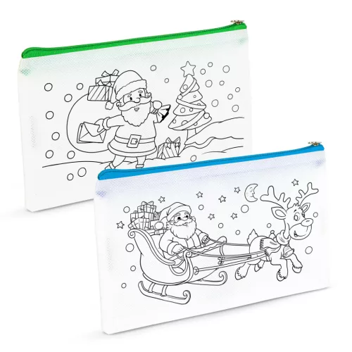 Színezhető tolltartó - 4 filccel - 21 x 12 cm - 2 féle