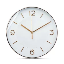 Falióra - 25 cm - műanyag, üveg - 1 x AA - fehér