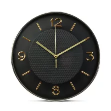 Falióra - 25 cm - műanyag, üveg - 1 x AA - fekete