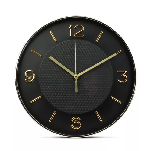 Falióra - 25 cm - műanyag, üveg - 1 x AA - fekete