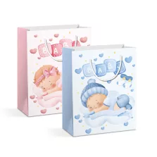   Ajándéktasak - papír - 265 x 127 x 330 mm - 2 féle / csomag - 12 db / csomag