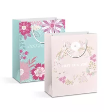   Ajándéktasak - papír - 178 x 102 x 228 mm - 2 féle / csomag - 12 db / csomag