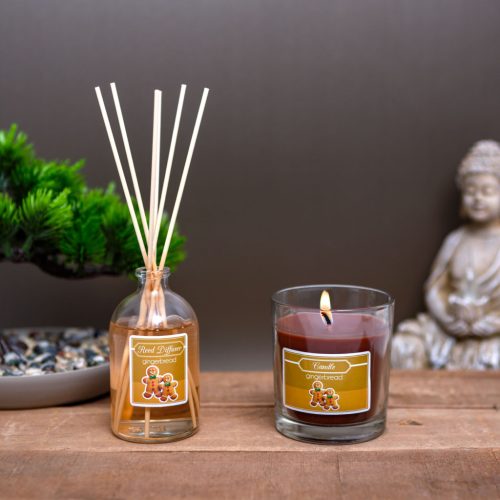 Illatgyertya és illatosító szett - mézeskalács - 120 g + 100 ml