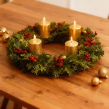 Gyertya szett - arany, illatmentes - 4 x 45 g