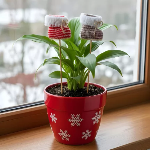 Leszúrható dekoráció - csizma - 50 x 7 cm - 4 féle