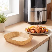   Air fryer sütőpapír - olaj nélküli sütőhöz - téglalap - 14 x 22 cm - 50 db / csomag