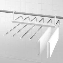   Akasztható törölközőszárító / nadrágtartó vállfa - fém - 6 akasztó