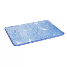   Világító szőnyeg - kék, dinoszauruszos, foszforeszkáló - 60 x 40 cm