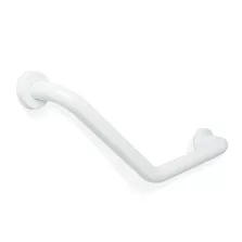   Fürdőszobai kapaszkodó - 45°-ban hajlított - rozsdamentes acél - fehér - 25 + 25 cm