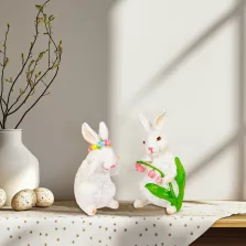   Húsvéti dekoráció - nyuszi - 2 féle - 7,5 x 7,2 x 14,5 cm