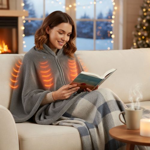 Fűthető USB -s takaró -  150 x 80 cm - 40 - 52°C - szürke