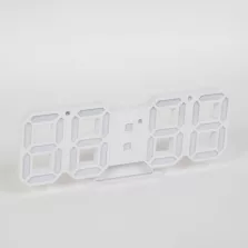 Asztali digitális óra - fehér - zöld világítással