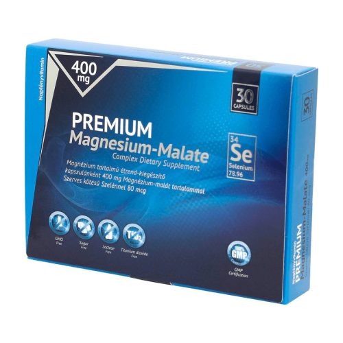 Prémium Magnézium-malát 400 mg szerves kötésű szelénnel 80 mcg - Napfényvitamin