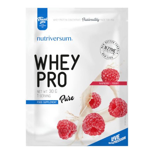 Whey PRO - 30 g - PURE - Nutriversum - málna-joghurt