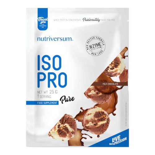 ISO PRO - 25 g - PURE - Nutriversum - tejcsokoládé