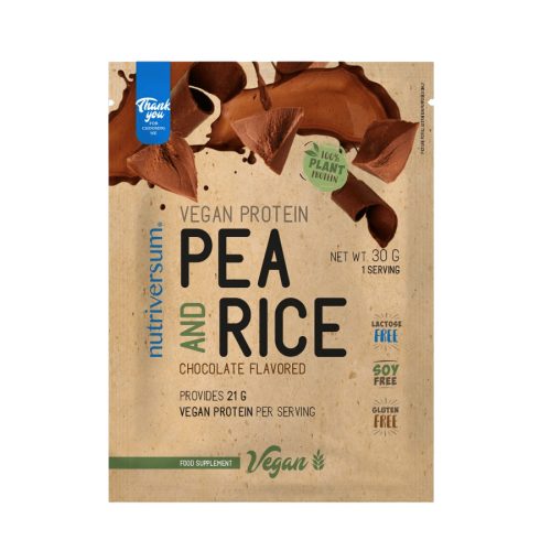 Pea & Rice Vegan Protein - 30g - VEGAN - Nutriversum - csokoládé