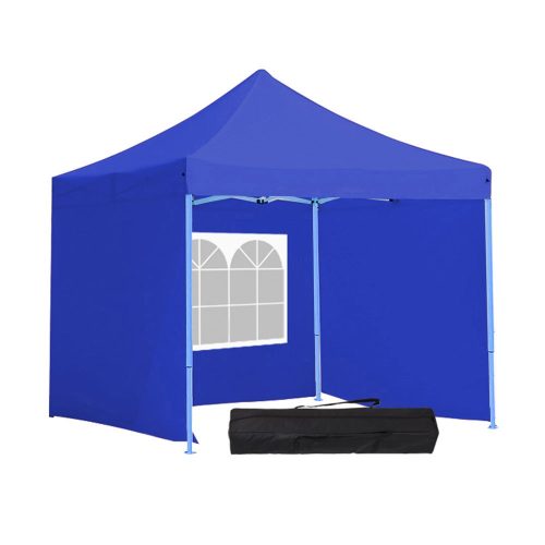 Timeless Tools Összecsukható kerti pavilon több típusban-3x3 méteres-kék-pavilon+oldalfal+hordtáska