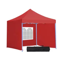   Timeless Tools Összecsukható kerti pavilon több típusban-3x3 méteres-piros-pavilon+oldalfal+hordtáska