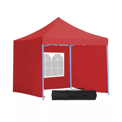 Timeless Tools Összecsukható kerti pavilon több típusban-3x3 méteres-piros-pavilon+oldalfal+hordtáska